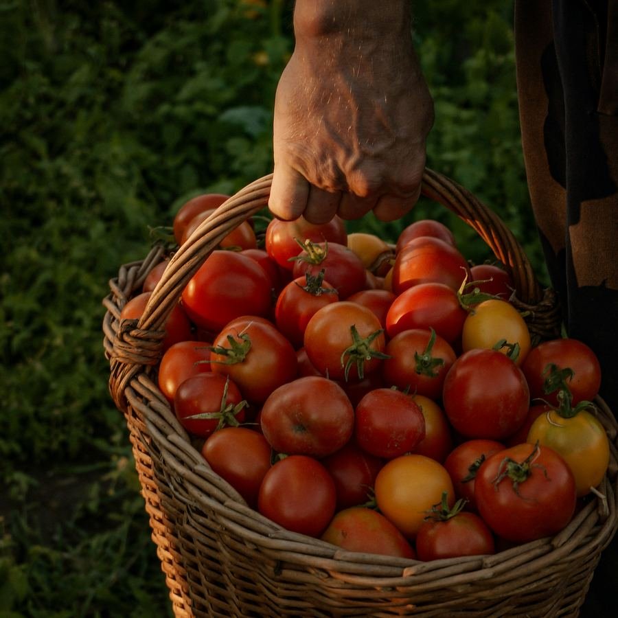 Fresh red tomatoes and daily vegetables at Fresh Mandi